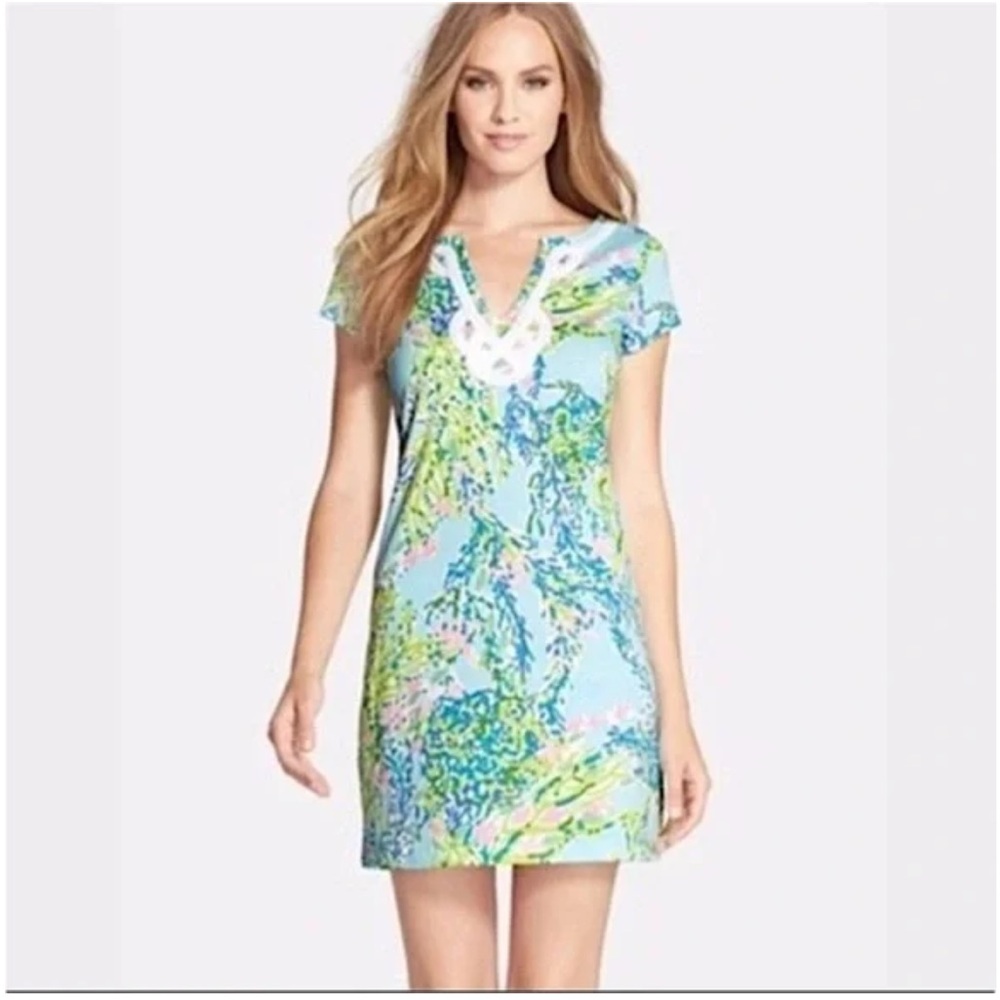 Lilly Pulitzer Brewster Dress in Skye Blue Haven Print